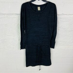Balance Collection Charcoal gray Long Sleeve mini stretch active Dress SZ medium